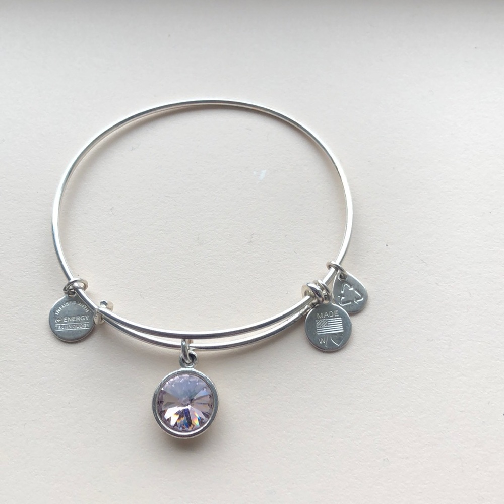 Alex & Ani bangle bracelet pink stone